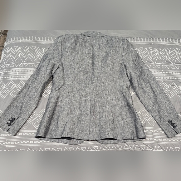 J By J.Crew Heathered Grey Linen Blazer Size 6 - Picture 9 of 9